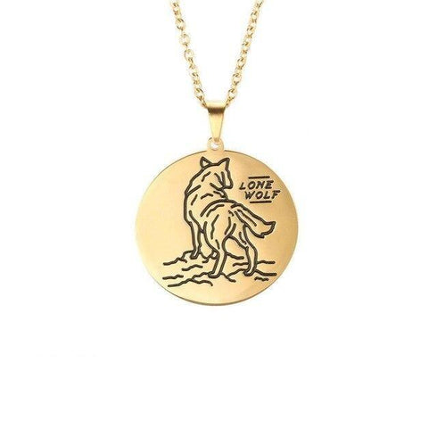 Collier Loup à Chaîne (Doré)